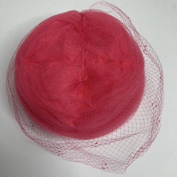 Vintage Loffell Hot Pink Tulle With Mesh Ladies Hat main image 6